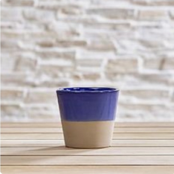 Set of 3! Crate & Barrel Carnivale Mini Planters, 4” in Blue - Picture 3 of 6